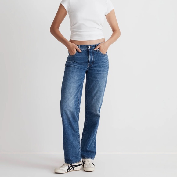 Madewell Petite Low Slung Straight Jeans - Picture 1 of 3